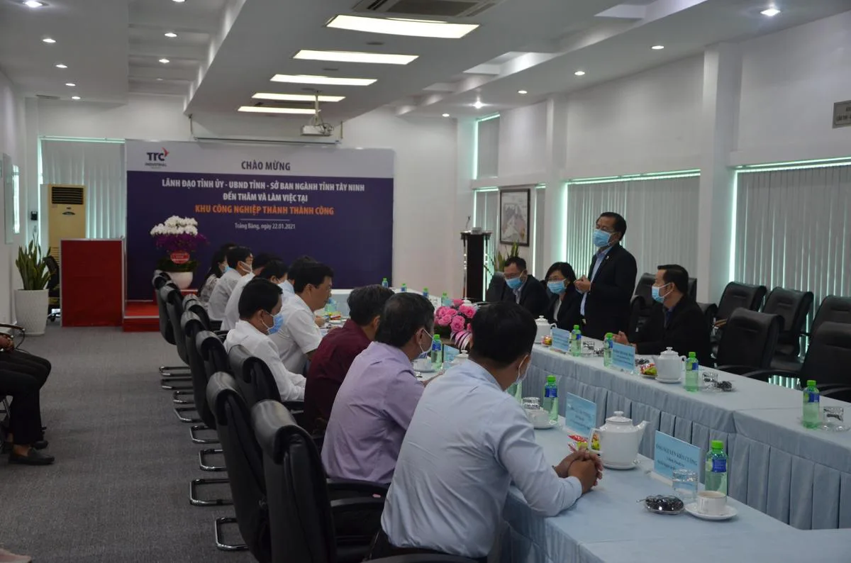 Lãnh đạo Tỉnh Tây Ninh thăm và chúc Tết doanh nghiệp. - Công Ty CP Khu Công Nghiệp Thành Thành Công (TTC IZ) Lãnh đạo Tỉnh Tây Ninh thăm và chúc Tết doanh nghiệp. - Công Ty CP Khu Công Nghiệp Thành Thành Công (TTC IZ)