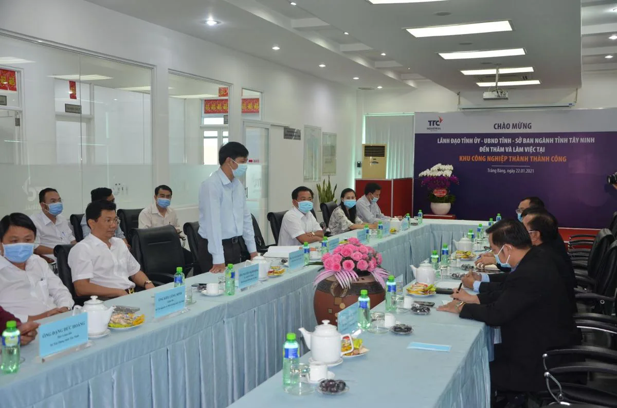 Lãnh đạo Tỉnh Tây Ninh thăm và chúc Tết doanh nghiệp. - Công Ty CP Khu Công Nghiệp Thành Thành Công (TTC IZ) Lãnh đạo Tỉnh Tây Ninh thăm và chúc Tết doanh nghiệp. - Công Ty CP Khu Công Nghiệp Thành Thành Công (TTC IZ)