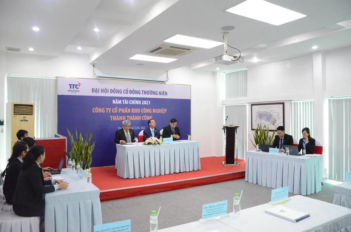 CÔNG TY CỔ PHẦN KHU CÔNG NGHIỆP THÀNH THÀNH CÔNG TỔ CHỨC ĐẠI HỘI CỔ ĐÔNG THƯỜNG NIÊN NĂM TÀI CHÍNH 2021 - Công Ty CP Khu Công Nghiệp Thành Thành Công (TTC IZ)