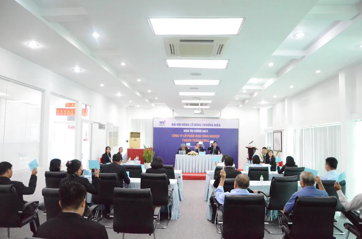 CÔNG TY CỔ PHẦN KHU CÔNG NGHIỆP THÀNH THÀNH CÔNG TỔ CHỨC ĐẠI HỘI CỔ ĐÔNG THƯỜNG NIÊN NĂM TÀI CHÍNH 2021 - Công Ty CP Khu Công Nghiệp Thành Thành Công (TTC IZ)