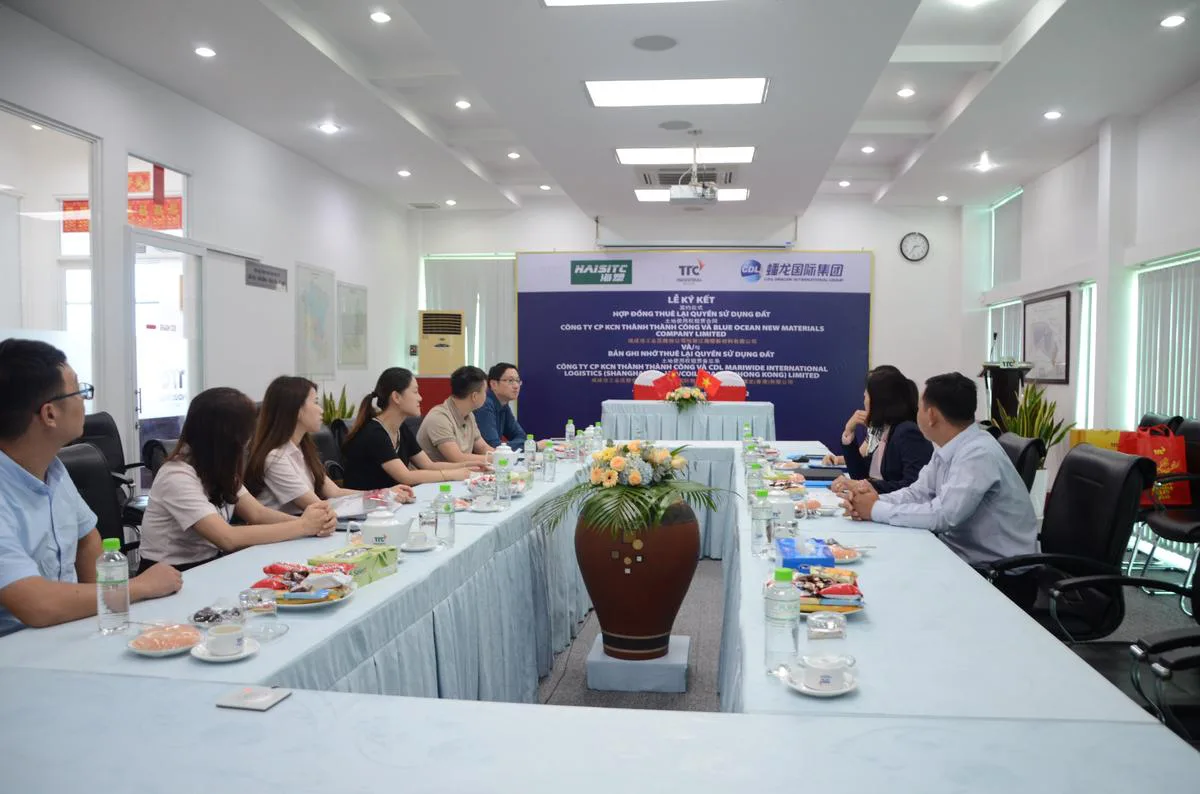 TTCIZ ký kết Hợp đồng và Biên bản ghi nhớ với Công ty Blue Ocean New Materials và CDL Mariwide International Logistics - Công Ty CP Khu Công Nghiệp Thành Thành Công (TTC IZ) TTCIZ ký kết Hợp đồng và Biên bản ghi nhớ với Công ty Blue Ocean New Materials và CDL Mariwide International Logistics - Công Ty CP Khu Công Nghiệp Thành Thành Công (TTC IZ)