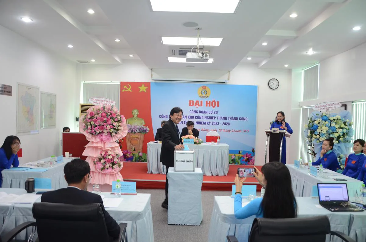 Đại hội Công đoàn cơ sở Công ty Cổ phần Khu Công nghiệp Thành Thành Công lần III, nhiệm kỳ 2023 - 2028 - Công Ty CP Khu Công Nghiệp Thành Thành Công (TTC IZ)