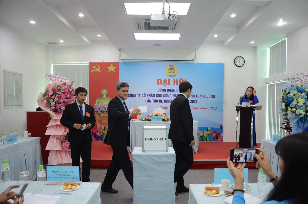 Đại hội Công đoàn cơ sở Công ty Cổ phần Khu Công nghiệp Thành Thành Công lần III, nhiệm kỳ 2023 - 2028 - Công Ty CP Khu Công Nghiệp Thành Thành Công (TTC IZ)