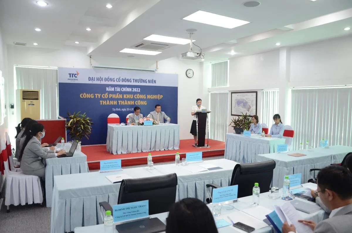 Đại Hội Đồng Cổ Đông thường niên năm tài chính năm 2022 - Công Ty CP Khu Công Nghiệp Thành Thành Công (TTC IZ)
