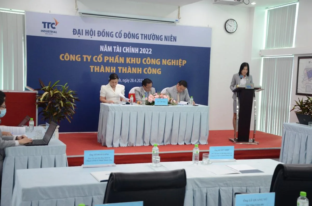 Đại Hội Đồng Cổ Đông thường niên năm tài chính năm 2022 - Công Ty CP Khu Công Nghiệp Thành Thành Công (TTC IZ)