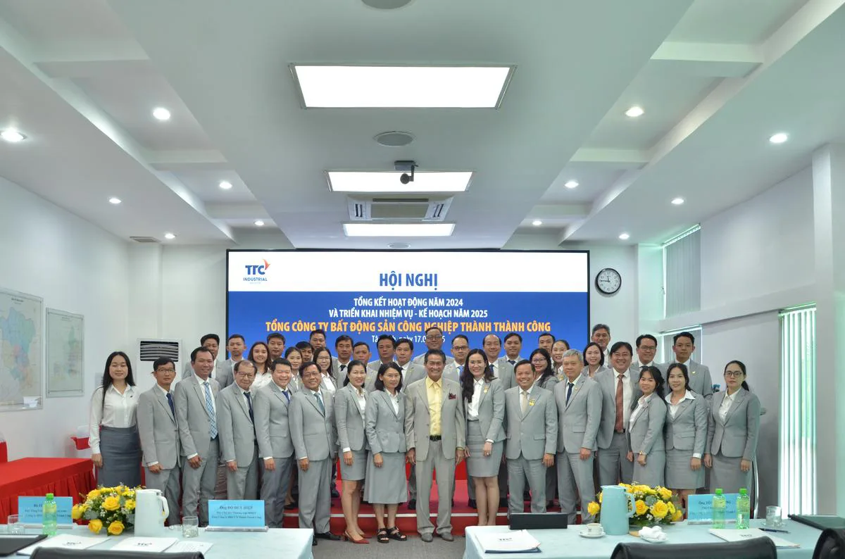 HỘI NGHỊ TỔNG KẾT TTC IR NĂM 2024 VÀ TRIỂN KHAI NHIỆM VỤ NĂM 2025 - Công Ty CP Khu Công Nghiệp Thành Thành Công (TTC IZ) HỘI NGHỊ TỔNG KẾT TTC IR NĂM 2024 VÀ TRIỂN KHAI NHIỆM VỤ NĂM 2025 - Công Ty CP Khu Công Nghiệp Thành Thành Công (TTC IZ)