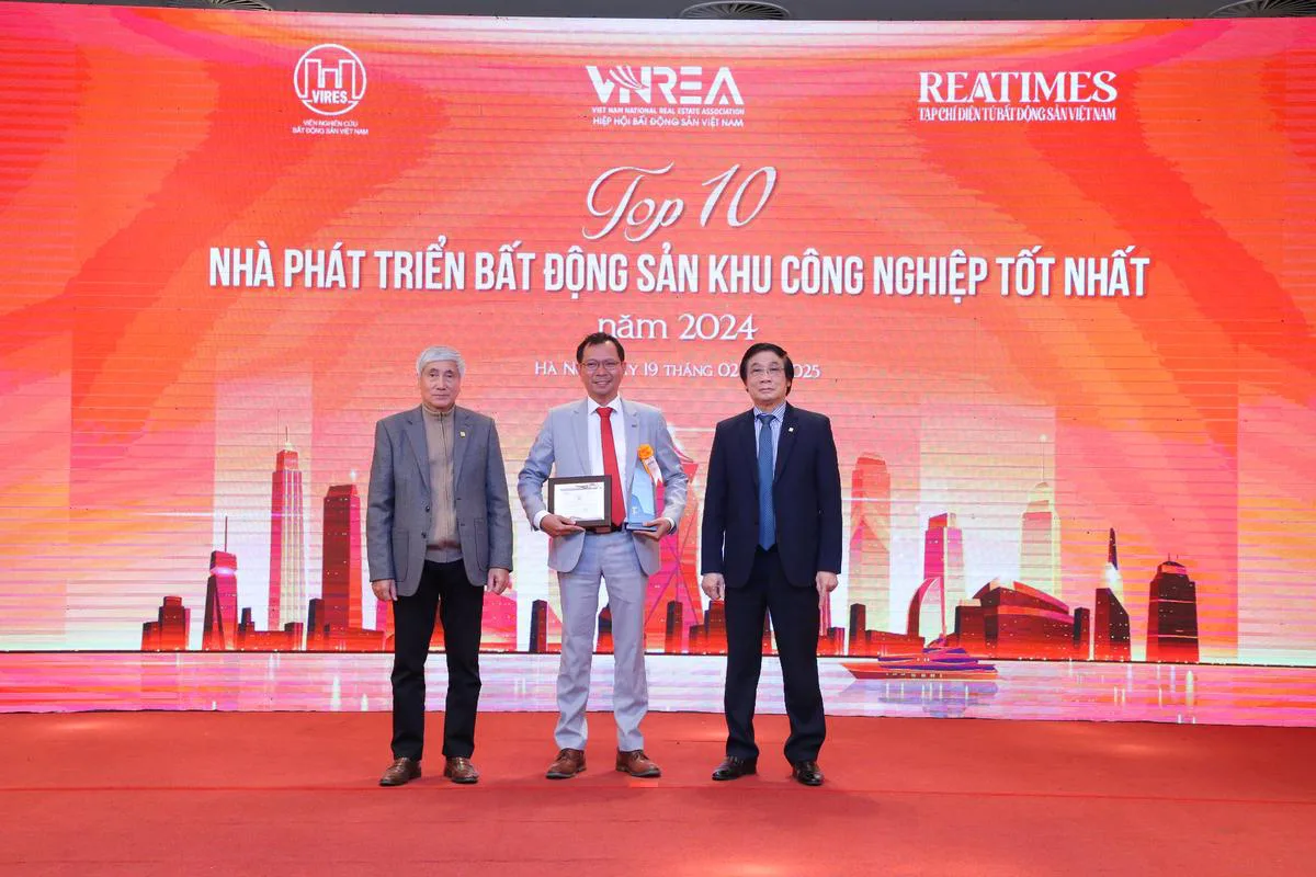 Khu công nghiệp Thành Thành Công được vinh danh “Top 10 Nhà phát triển bất động sản khu công nghiệp tốt nhất năm 2024”