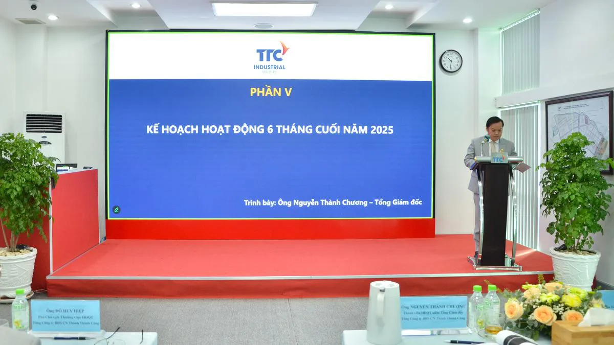 TTC IZ SƠ KẾT 6 THÁNG ĐẦU NĂM 2025: ĐẶT TRỌNG TÂM VÀO CHIẾN LƯỢC KHU CÔNG NGHIỆP SINH THÁI - Công Ty CP Khu Công Nghiệp Thành Thành Công (TTC IZ) TTC IZ SƠ KẾT 6 THÁNG ĐẦU NĂM 2025: ĐẶT TRỌNG TÂM VÀO CHIẾN LƯỢC KHU CÔNG NGHIỆP SINH THÁI - Công Ty CP Khu Công Nghiệp Thành Thành Công (TTC IZ)