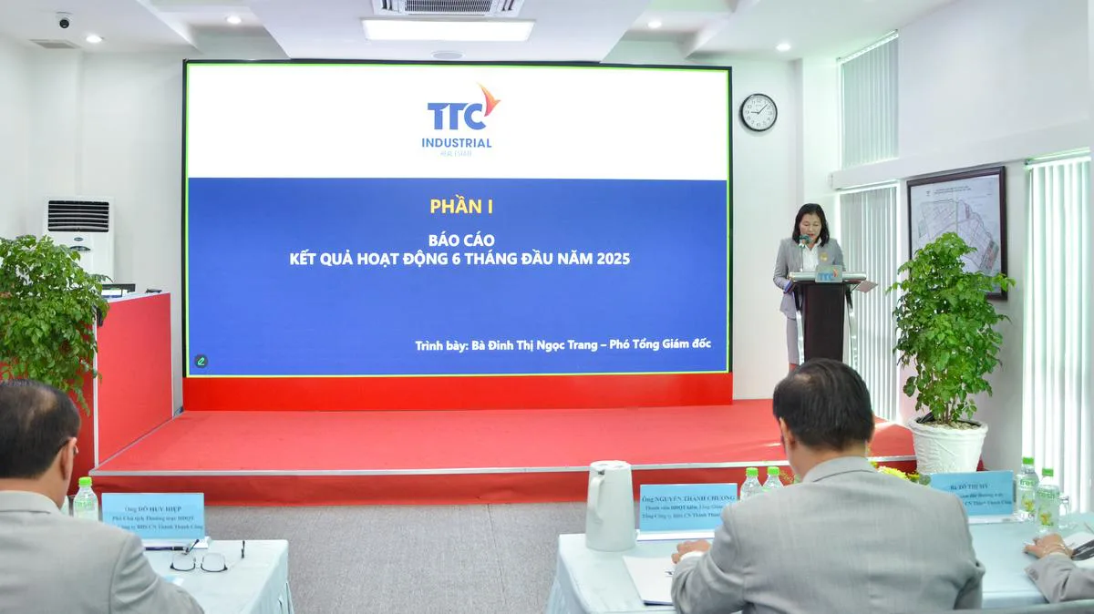 TTC IZ SƠ KẾT 6 THÁNG ĐẦU NĂM 2025: ĐẶT TRỌNG TÂM VÀO CHIẾN LƯỢC KHU CÔNG NGHIỆP SINH THÁI - Công Ty CP Khu Công Nghiệp Thành Thành Công (TTC IZ) TTC IZ SƠ KẾT 6 THÁNG ĐẦU NĂM 2025: ĐẶT TRỌNG TÂM VÀO CHIẾN LƯỢC KHU CÔNG NGHIỆP SINH THÁI - Công Ty CP Khu Công Nghiệp Thành Thành Công (TTC IZ)