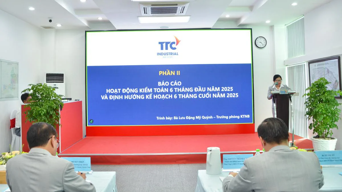 TTC IZ SƠ KẾT 6 THÁNG ĐẦU NĂM 2025: ĐẶT TRỌNG TÂM VÀO CHIẾN LƯỢC KHU CÔNG NGHIỆP SINH THÁI - Công Ty CP Khu Công Nghiệp Thành Thành Công (TTC IZ) TTC IZ SƠ KẾT 6 THÁNG ĐẦU NĂM 2025: ĐẶT TRỌNG TÂM VÀO CHIẾN LƯỢC KHU CÔNG NGHIỆP SINH THÁI - Công Ty CP Khu Công Nghiệp Thành Thành Công (TTC IZ)