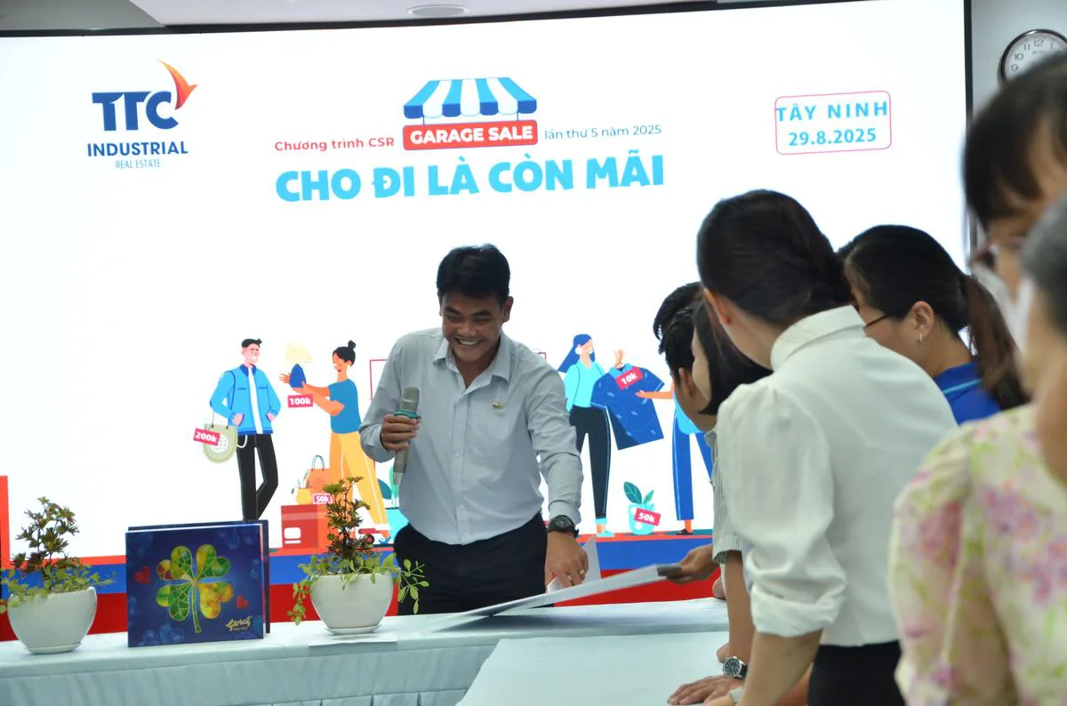 TTC IZ GARAGE SALE 2025 – CHO ĐI LÀ CÒN MÃI": VÌ CỘNG ĐỒNG PHÁT TRIỂN ĐỊA PHƯƠNG - Công Ty CP Khu Công Nghiệp Thành Thành Công (TTC IZ) TTC IZ GARAGE SALE 2025 – CHO ĐI LÀ CÒN MÃI": VÌ CỘNG ĐỒNG PHÁT TRIỂN ĐỊA PHƯƠNG - Công Ty CP Khu Công Nghiệp Thành Thành Công (TTC IZ)