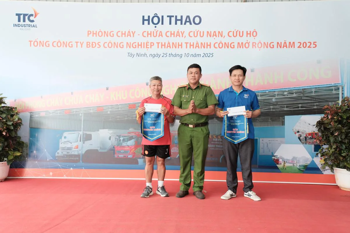 TTC IZ TỔ CHỨC HỘI THAO PCCC 2025: AN TOÀN ĐỂ PHÁT TRIỂN, CHỦ ĐỘNG ĐỂ THÀNH CÔNG - Công Ty CP Khu Công Nghiệp Thành Thành Công (TTC IZ)