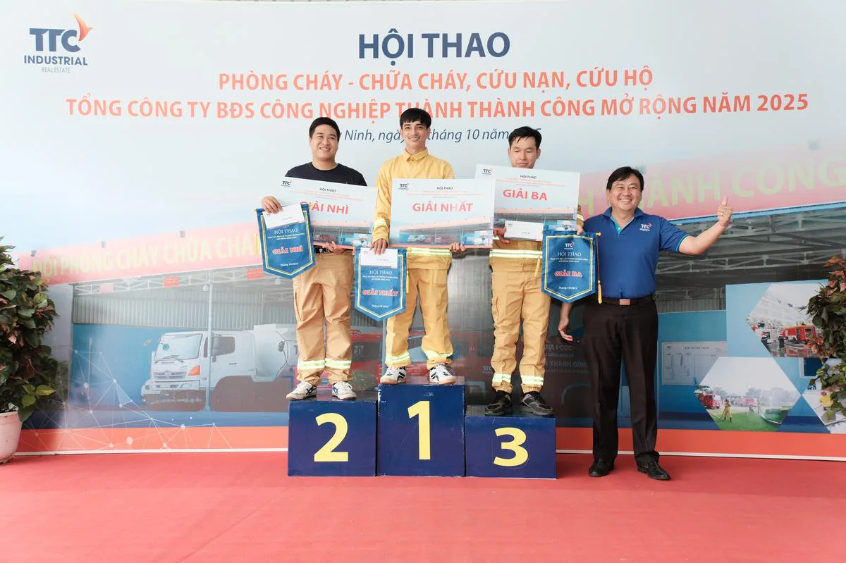 TTC IZ TỔ CHỨC HỘI THAO PCCC 2025: AN TOÀN ĐỂ PHÁT TRIỂN, CHỦ ĐỘNG ĐỂ THÀNH CÔNG - Công Ty CP Khu Công Nghiệp Thành Thành Công (TTC IZ)