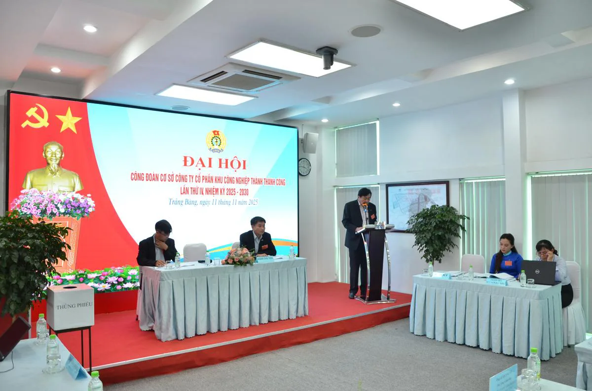 TTC IZ tổ chức Đại hội Công đoàn cơ sở lần thứ IV, nhiệm kỳ 2025 - 2030 - Công Ty CP Khu Công Nghiệp Thành Thành Công (TTC IZ) TTC IZ tổ chức Đại hội Công đoàn cơ sở lần thứ IV, nhiệm kỳ 2025 - 2030 - Công Ty CP Khu Công Nghiệp Thành Thành Công (TTC IZ)