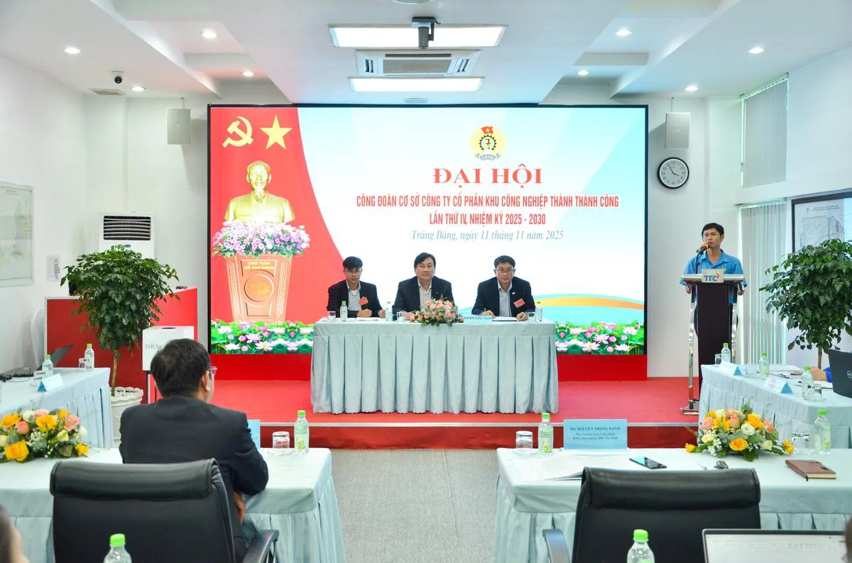TTC IZ tổ chức Đại hội Công đoàn cơ sở lần thứ IV, nhiệm kỳ 2025 - 2030 - Công Ty CP Khu Công Nghiệp Thành Thành Công (TTC IZ) TTC IZ tổ chức Đại hội Công đoàn cơ sở lần thứ IV, nhiệm kỳ 2025 - 2030 - Công Ty CP Khu Công Nghiệp Thành Thành Công (TTC IZ)