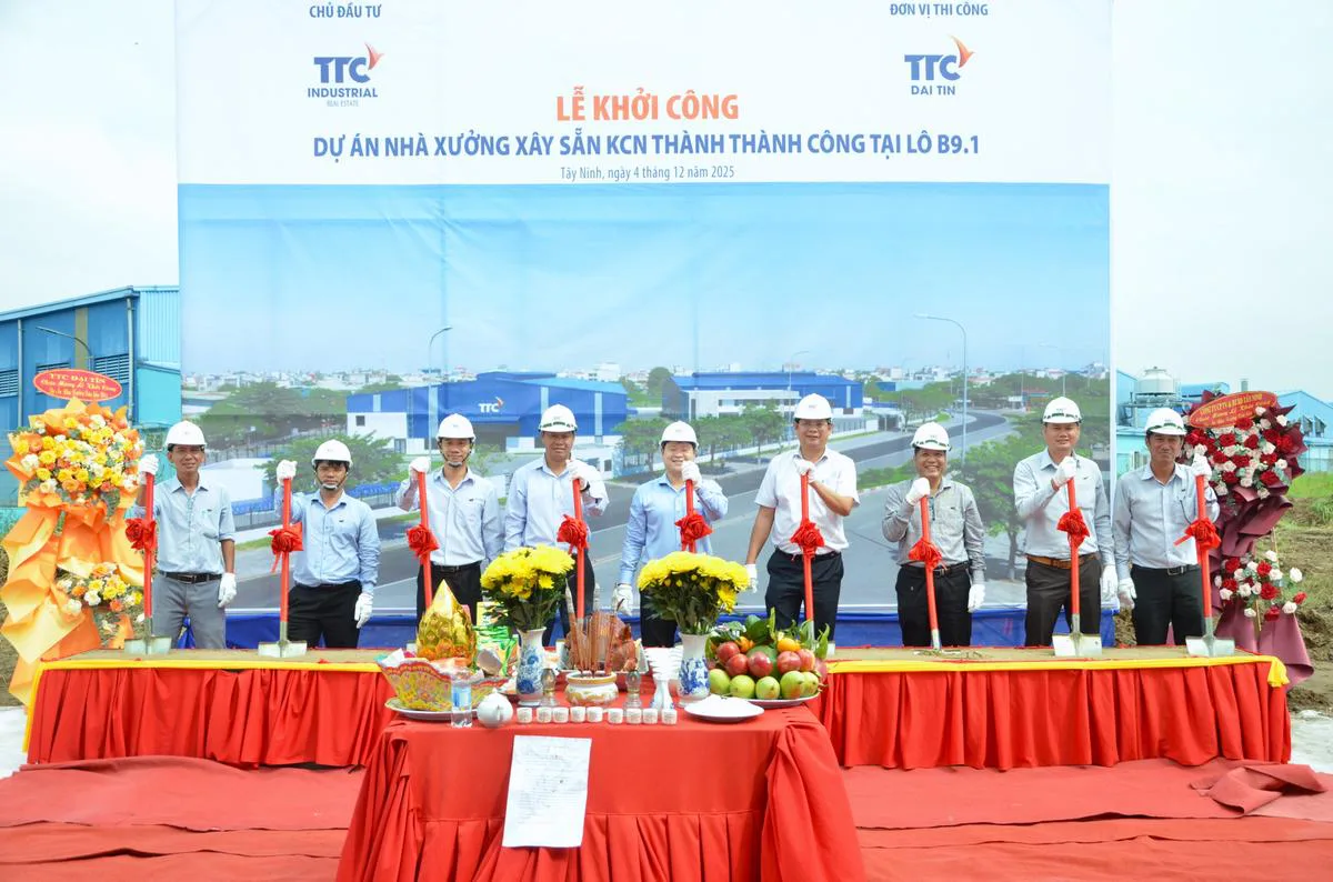 TTC IZ khởi công dự án Nhà xưởng xây sẵn: Mở rộng nguồn cung nhà xưởng chuẩn “xanh” cho nhà đầu tư