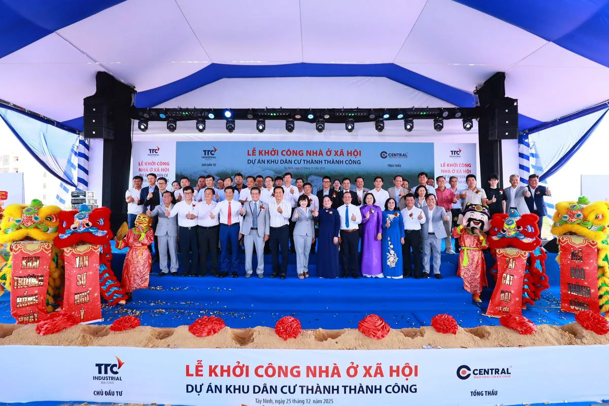 TTC IZ khởi công Nhà ở xã hội, không gian sống tử tế và bền vững - Công Ty CP Khu Công Nghiệp Thành Thành Công (TTC IZ)