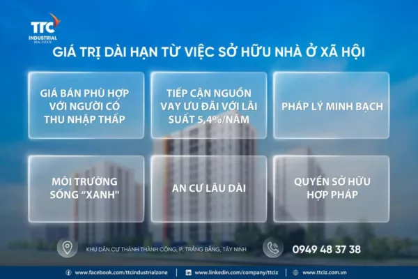 Nhà ở xã hội 2026: Mở rộng cơ hội sở hữu nhà ở cho người lao động - Công Ty CP Khu Công Nghiệp Thành Thành Công (TTC IZ)
