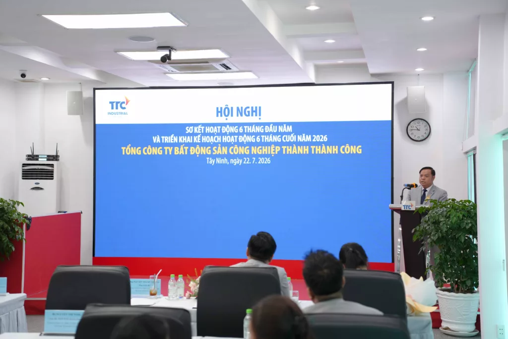 TTC IZ sơ kết 6 tháng đầu năm 2026, đẩy mạnh triển khai các dự án trọng điểm - Công Ty CP Khu Công Nghiệp Thành Thành Công (TTC IZ)