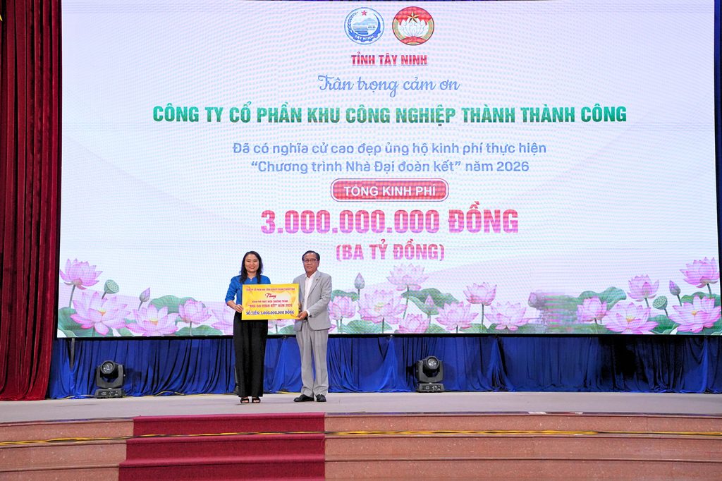 TTC IZ chung tay xây dựng Nhà Đại đoàn kết trên địa bàn tỉnh Tây Ninh năm 2026 - Công Ty CP Khu Công Nghiệp Thành Thành Công (TTC IZ) TTC IZ chung tay xây dựng Nhà Đại đoàn kết trên địa bàn tỉnh Tây Ninh năm 2026 - Công Ty CP Khu Công Nghiệp Thành Thành Công (TTC IZ)